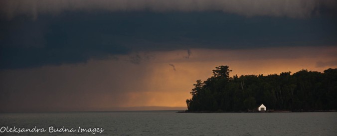 storm over Apostle Islands