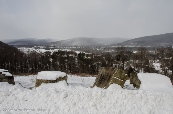 view of Allegany State Park in the winter