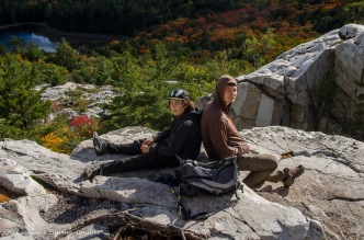 at the top of the Crack in Killarney in the fall