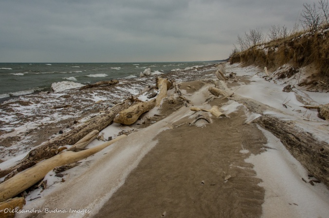 Lake Huron in the winter at Pinery